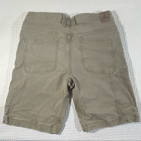 prAna Organic Cotton Khaki Cargo Outdoor Hiking Camping Shorts Women Sz 30W X 9L - Picture 11 of 16